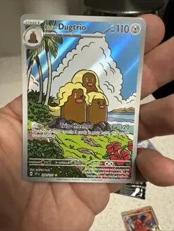 Pokemon Alolan Dugtrio Card 208/191 Illustration Rare Surging Sparks - Image 1