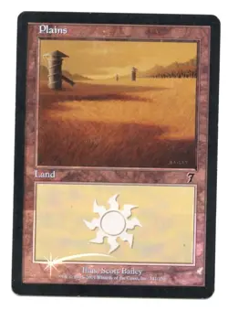 Magic The Gathering Plains Card - Seventh Edition - Foil HP Condition-3rdp - Image 1