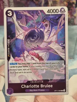 Charlotte Brulee OP11-069 NM Rare FOIL A Fist of Divine Speed One Piece CCG Card - Image 1