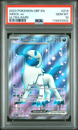 Pokemon TCG Absol ex 214/193 2023 Obsidian Flames Ultra Rare Card - PSA 10 - Image 1