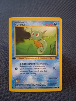 Horsea 49/62 Common 1st Edition Pokemon Card Lightly Played - Image 1