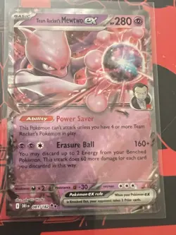 Pokemon TCG Team Rockets Mewtwo EX 81/162 Destined Rivals Double Rare Card - Image 1