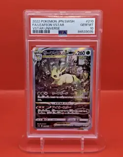 Pokemon Card PSA 10 Leafeon VSTAR 210/172 s12a Japanese Universe SAR 2022 - Image 1