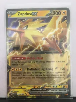 Zapados ex 145/165 Near Mint Condition Card Pokemon TCG! Read Description! - Image 1