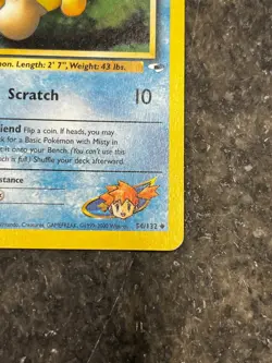 Misty's Psyduck 54/132 - Gym Heroes Vintage Pokemon Card LP - Image 3