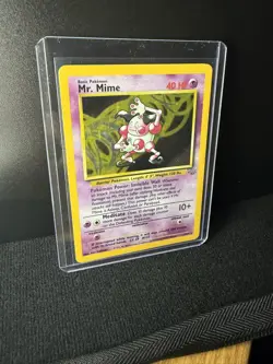 Pokemon TCG Mr. Mime - Jungle Set 6/64 Rare Holo Vintage Card WOTC 1999 - Image 1