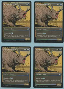 MTG: Ikoria_Lair of Behemoths: SHOWCASE: Trumpeting Gnarr: PLAYSET of 4 - Image 1