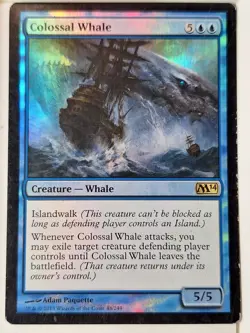 Colossal Whale - FOIL - Magic 2014 Core Set M14 - Magic the Gathering MTG Nice! - Image 1