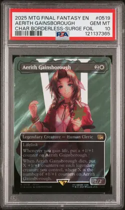 2025 MTG FINAL FANTASY #0519 AERITH GAINSBOROUGH PSA 10 - Image 1