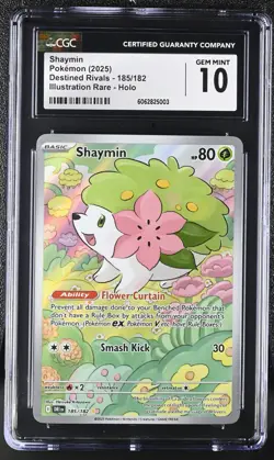 2025 Pokemon Destined Rivals Shaymin #185 (CGC 10) - Image 1