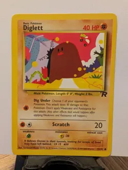 Pokemon Rocket Cards Diglett 52, Mankey 61, Squirtle 68, Voltorb 69, Sleep 79 LP - Image 2