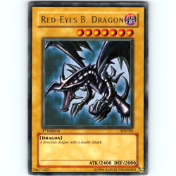 Yugioh Red-Eyes Black Dragon SDJ-001 1st Edition Ultra Rare Holo - NM 💎 - Image 1