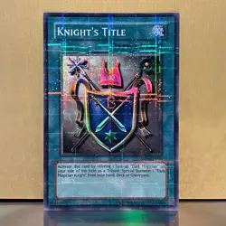 YuGiOh • Knight’s Title • ROD-EN002 • Parallel Super Rare Movie Promo • LP - Image 1