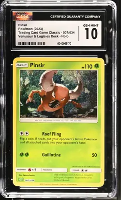 CGC GM 10! Pinsir 007/034 Trading Card Game Classic Holo - Image 1
