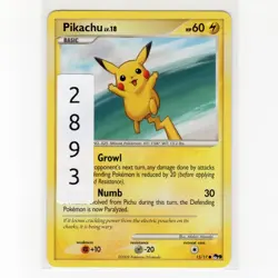 Pokemon TCG Pikachu 015/017 POP Series 9 Regular Common Card EN-LP 2009 - Image 3