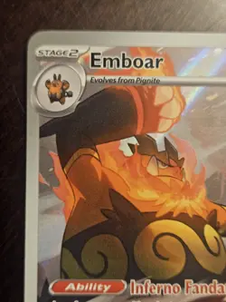 Emboar 098/086 Sv: White Flare Holo ENGLISH NM Pokemon TCG Full Art Card - Image 2