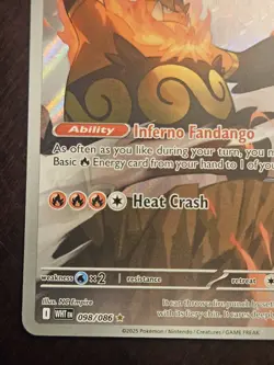 Emboar 098/086 Sv: White Flare Holo ENGLISH NM Pokemon TCG Full Art Card - Image 5