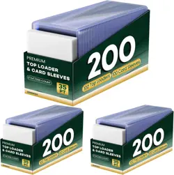 600 Card Sleeves Top Loaders for 300 Hard + 300 Soft Sleeves, Clear - Image 1