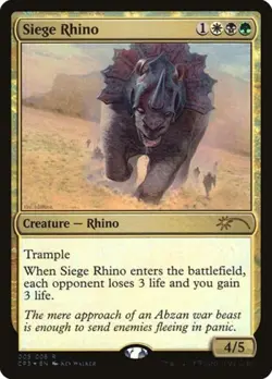 Siege Rhino -Foil Medium Play MTG Promos: Unique and Miscellaneous - Image 1