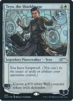 Teyo, the Shieldmage Stained Glass -Foil Medium Play MTG Secret Lair - Image 1