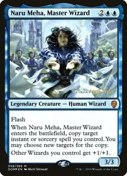 Naru Meha, Master Wizard -Foil Medium Play MTG Promos: Prerelease Cards - Image 1