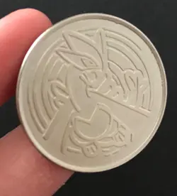 Lugia Pokemon Coin Metal Wizards 2001 Silver Original WOTC Of The Coast RARE - Image 4