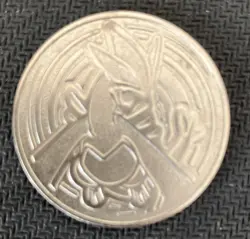 Lugia Pokemon Coin Metal Wizards 2001 Silver Original WOTC Of The Coast RARE - Image 1