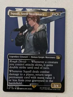 MTG *BORDERLESS* Final Fantasy Rare SQUALL, SEED MERCENARY NM - Image 1