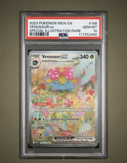Pokemon TCG Venusaur EX 198/165 Scarlet & Violet 151 SIR, PSA 10 Gem Mint - Image 1