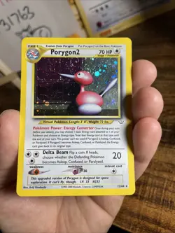 ✨ Pokemon Porygon2 #12 Neo Revelation Double” Holo Error SWIRL ✨ - Image 3