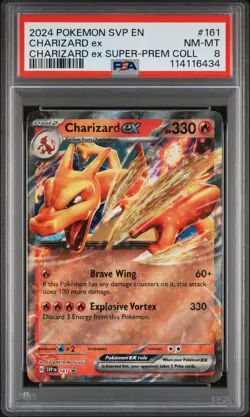 2024 POKEMON SVP EN-SV BLACK STAR PROMO #161 CHARIZARD EX PSA 8 - Image 1