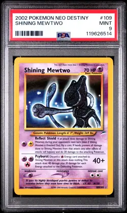 2002 POKEMON NEO DESTINY #109 SHINING MEWTWO PSA 9 - Image 1