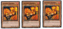 3X Flamvell Archer DREV-EN095 x3 Yugioh Yu Gi Oh! 3 Playset 1st Edition - Image 1