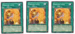 3X Dragon Laser TSHD-EN053 - Yugioh Yu Gi Oh! Playset 1st Edition - Image 1