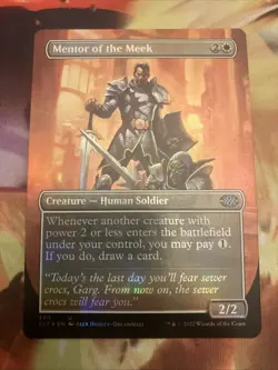 MTG Magic the Gathering FOIL Mentor of the Meek Borderless 2X2! - Image 1