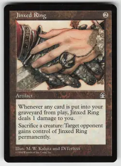 MTG Stronghold # Jinxed Ring Lightly played tcg - Image 1