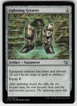 MTG Commander 2015 #257 Lightning Greaves Lightly played tcg - Image 1