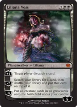 1x Liliana Vess - Foil Light Play, English Duel Decks: Garruk vs Liliana MTG Mag - Image 1