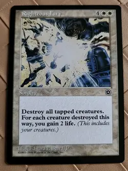 Righteous Fury Portal Second Age NM Near Mint MTG - Image 1