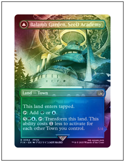 1x Balamb Garden, SeeD Academy, Foil, Borderless Art, Final Fantasy, MTG NM - Image 1