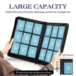 TCGUARD Trading Card Binder, 9 Side Loading Pocket Card Album Hold Up to 540 ... - Image 5