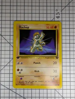 Pokemon Card Machop 59/82 1st Edition Team Rocket 1999 Non-Holo Lightly Played - Image 1