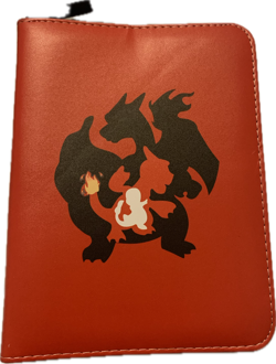 Red Charizard Pokemon Card Binder With Charmander and Charmeleon Evolutions - Image 1