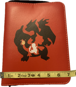 Red Charizard Pokemon Card Binder With Charmander and Charmeleon Evolutions - Image 4