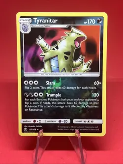 Tyranitar 87/168 Reverse Holo Rare Celestial Storm Pokemon Card - Image 1