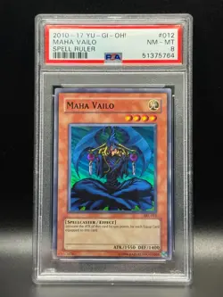 PSA 8 NM-MT Maha Vailo 012 2010-17 SRL Reprint Holo Yugioh Card - Image 1