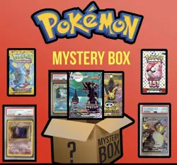 Pokemon Mystery Bag - 2 Booster Packs + 1 Rare Card+ 1 PSA Graded Card (PSA 8+) - Image 1