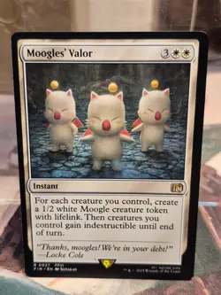 Moogles' Valor MTG Final Fantasy NM Rare R 0027 FFVI Instant White Card FIN - Image 1