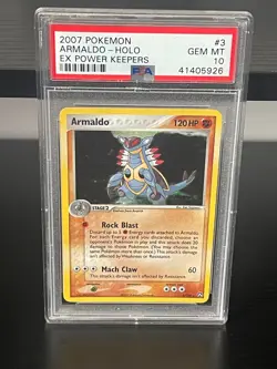 PSA 10 Gem MINT Armaldo HOLO 3/108 EX Power Keepers 2007 Pokemon Card - Image 1