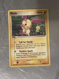 Pokemon TCG Plusle EX Deoxys 44/107 Reverse Holo Uncommon Card - Image 1